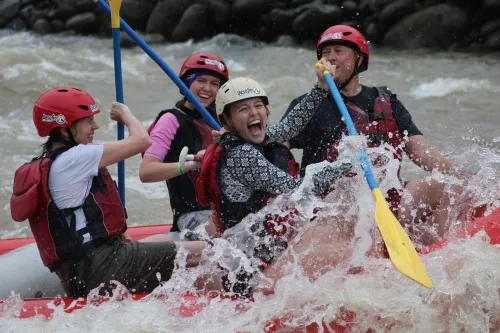 Whitewater rafting on the Balsa River during a La Fortuna adventure combo