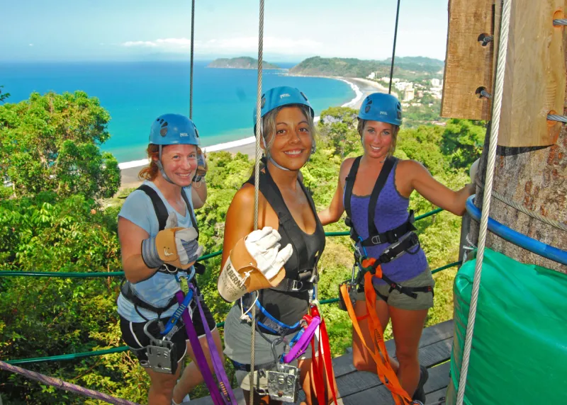 jaco beach view zipline