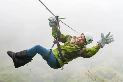 Comparison of Monteverde Cloud Forest green landscape versus Arenal Volcano view in La Fortuna